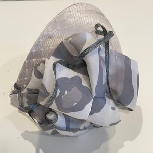 Gray and white Gisele Marie Fascinator